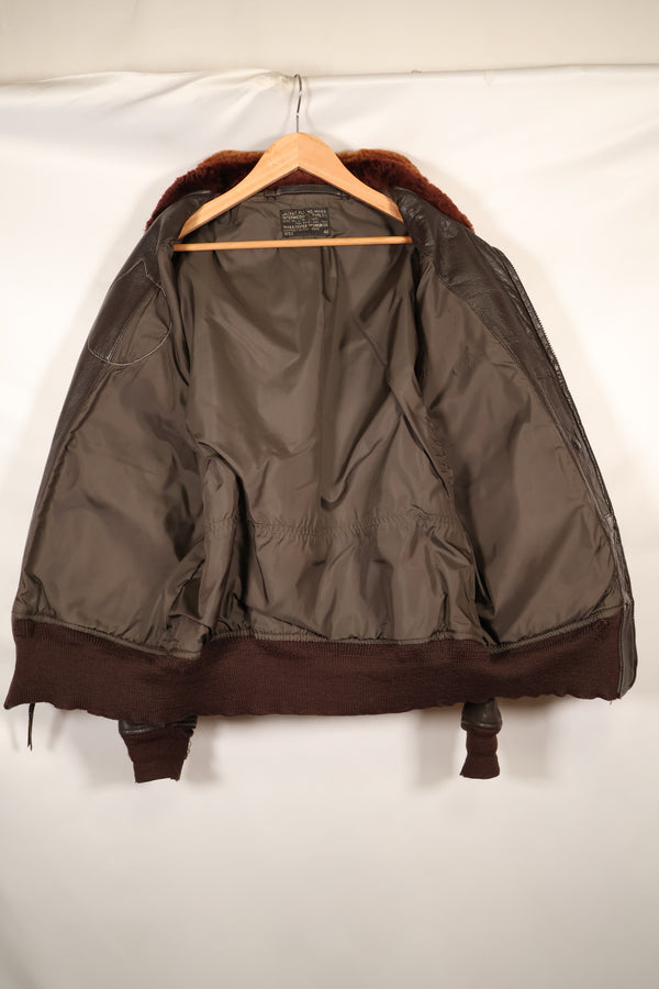 1960年代ロット　サイズ42　アメリカ海軍　G-1　フライトジャケット　Submarine Squadron Sixteen パッチ付き　中古品