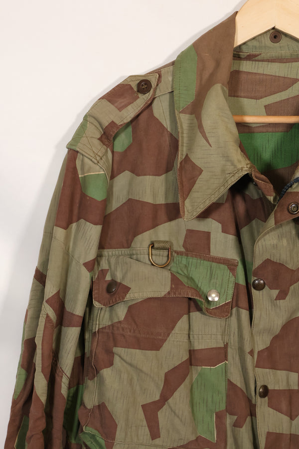 1950s West German splinter camouflage paratrooper jacket, used.