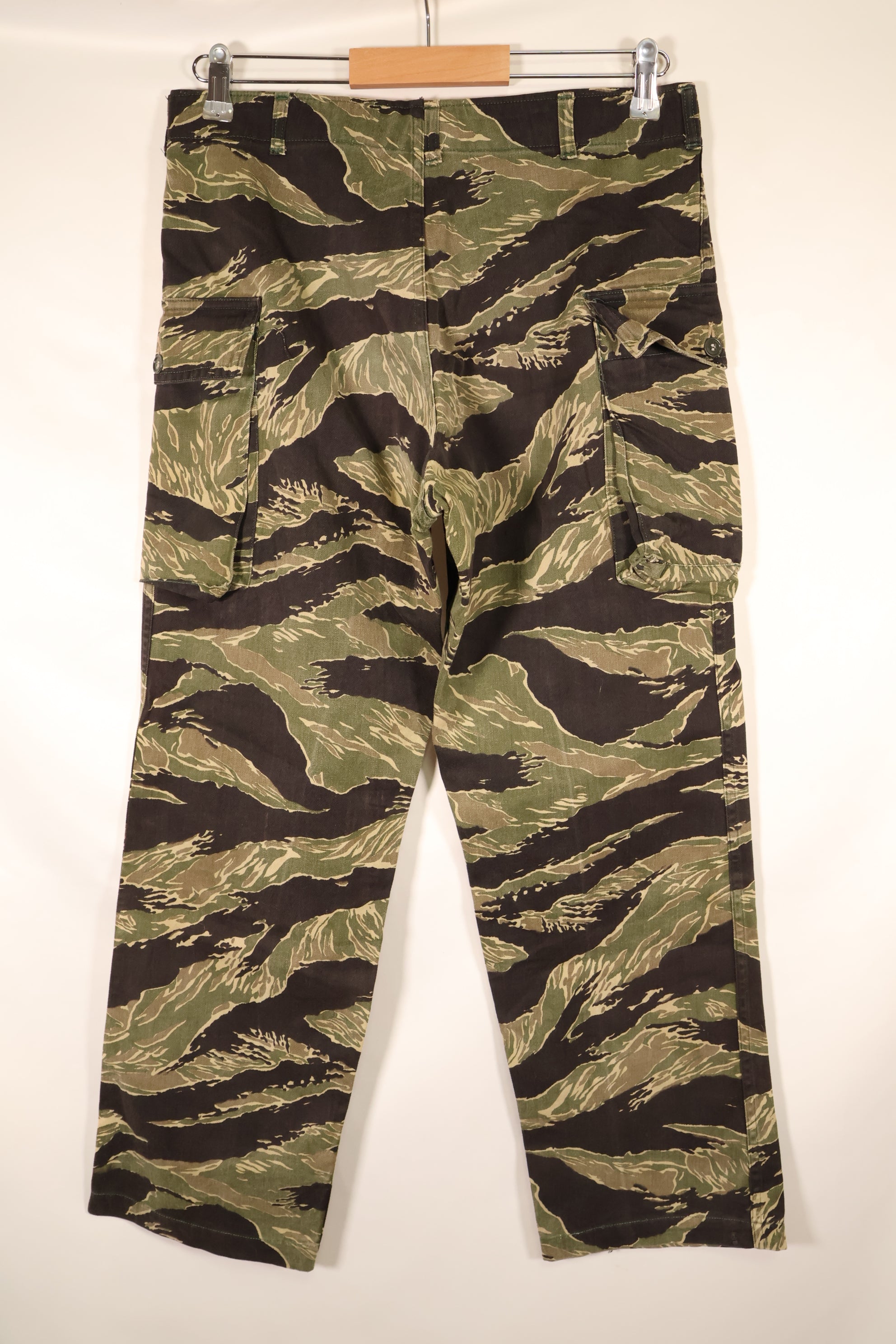 Circa 1965–66; Estimated A-L; Okinawa Tiger Pattern; Tiger Stripe; Pants; Asian Cut; JWD; Used