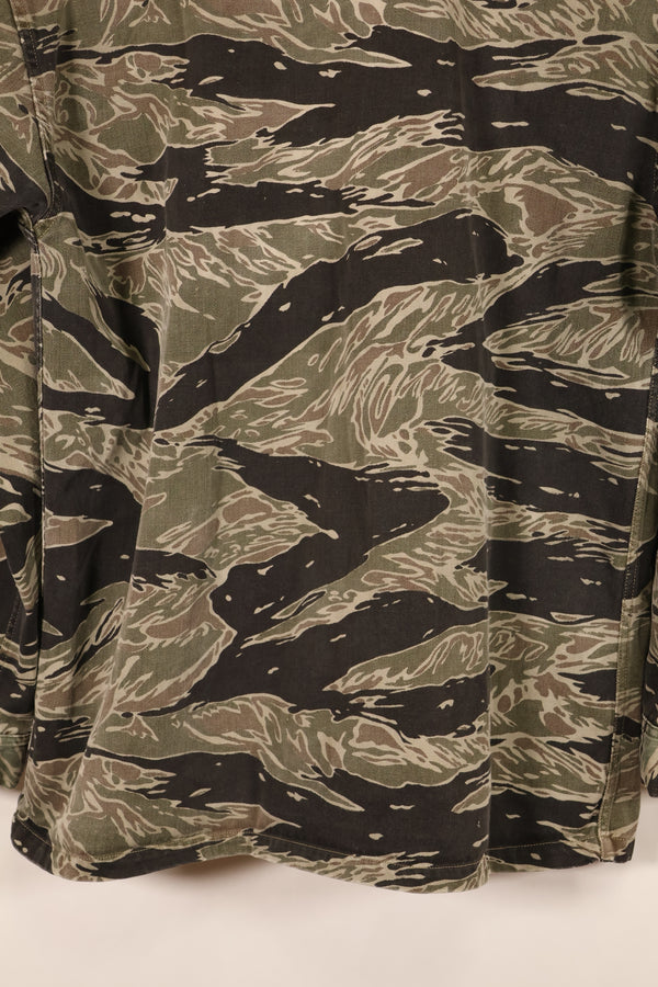 1965~66年頃　US-L　シルバータイガーパターン　TDS　タイガーストライプ　USカット　シャツ　中古品
