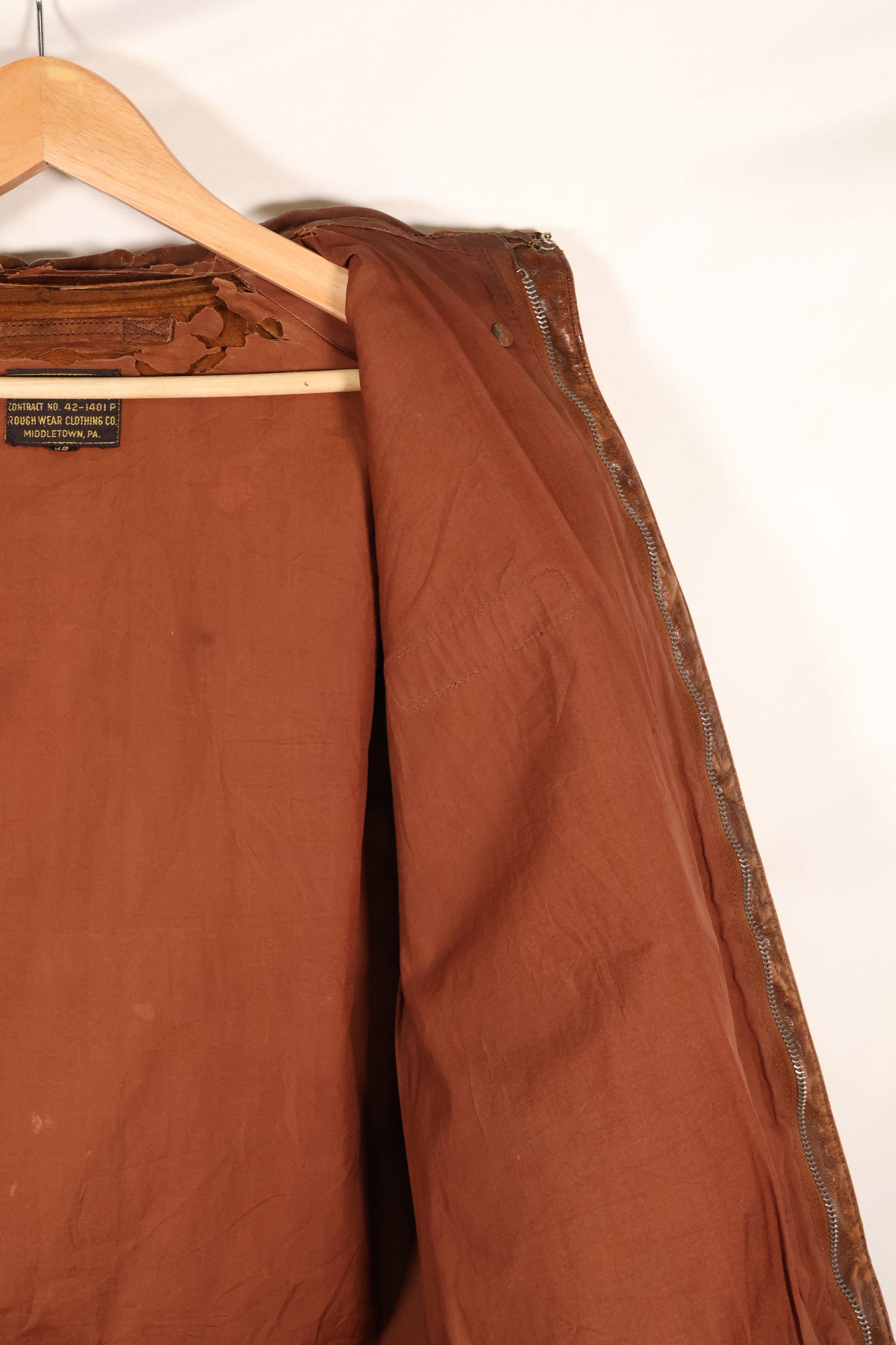 1940s size 42 USAAF A-2 flight jacket Rough Wear Clothing Co. used