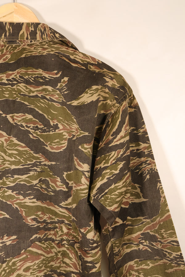 Late 1960s | Locally made | Estimated to be made in Vietnam or Thailand | Tiger-striped shirt | Used