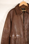 1940s size 42 WWII U.S. Army Air Corps USAAF A-2 flight jacket with name, used.