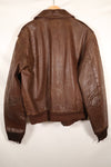 1940s size 42 WWII U.S. Army Air Corps USAAF A-2 flight jacket with name, used.