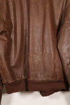 1940s size 42 WWII U.S. Army Air Corps USAAF A-2 flight jacket with name, used.
