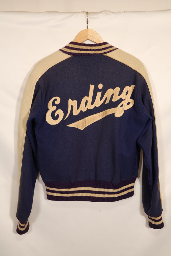 Estimated late 1940s-50s US Army pilot's personal stadium jacket, used, Erding Air Force Base.