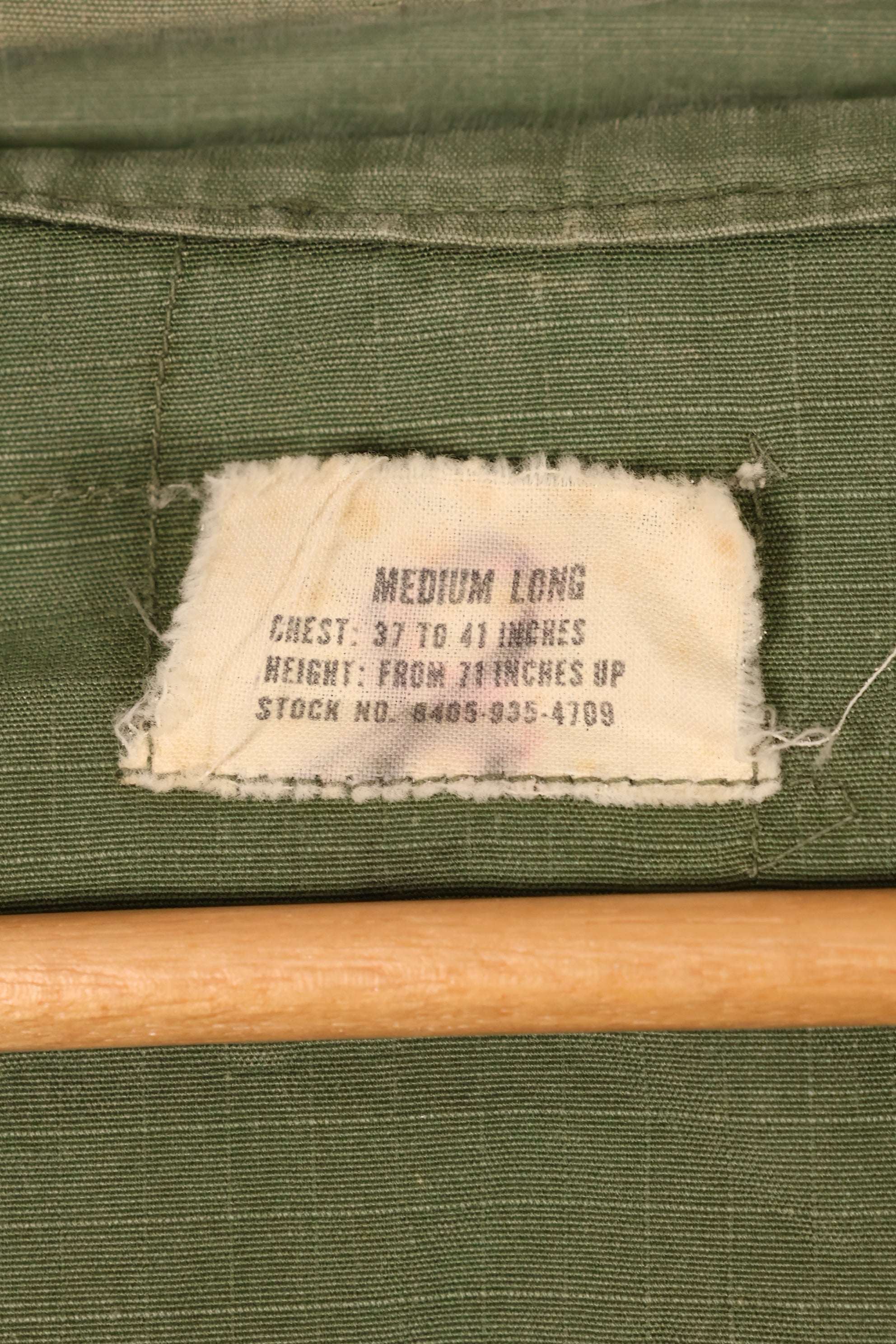 1968 Contract, M-L, 4th Model Jungle Fatigue Jacket, With Original Patches, Used