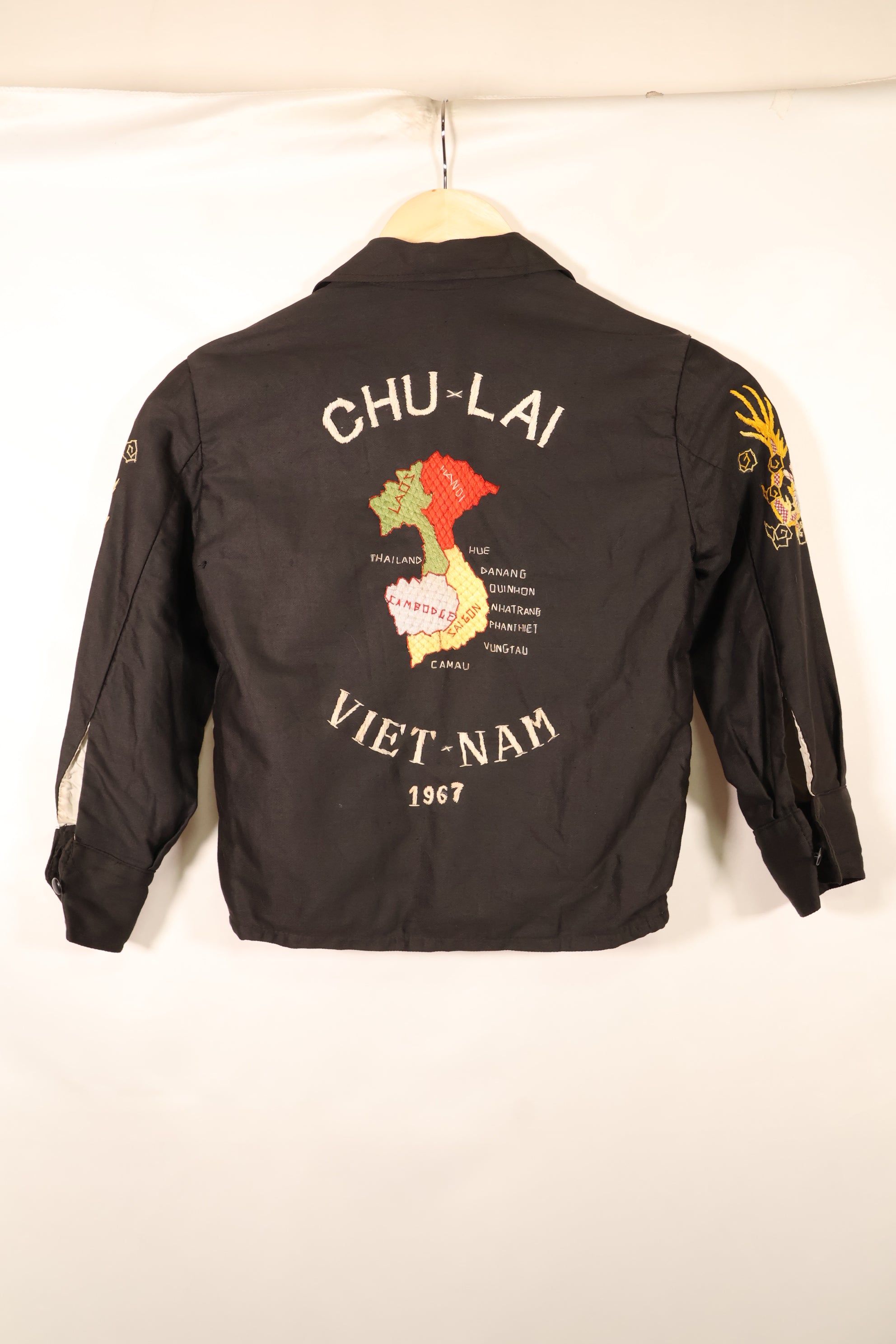 1967, Children kids, Souvenir, Vietnam War, Tour Jacket, CHU-LAI, Viet Cong, Used