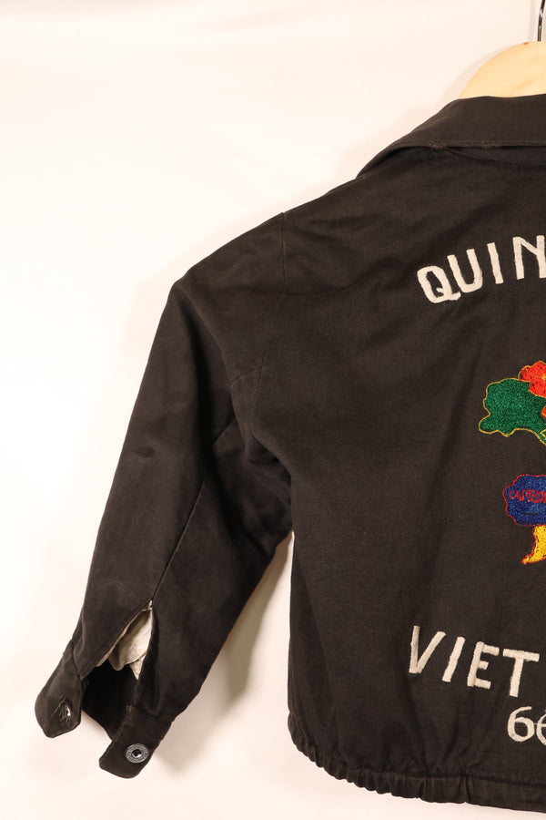 1966, Children size, Vietnam War, Tour Jacket, Viet Cong, QUINHON, Zipper Damaged, Used