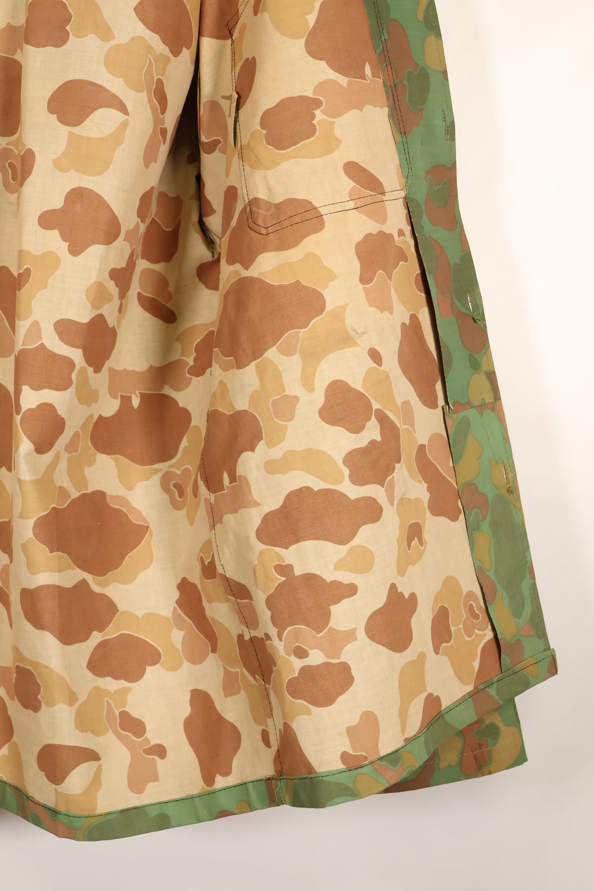 1960's Privately Sourced U.S. Marine Corps Frogskin Poncho Shirt and Pants Set Made in South Vietnam