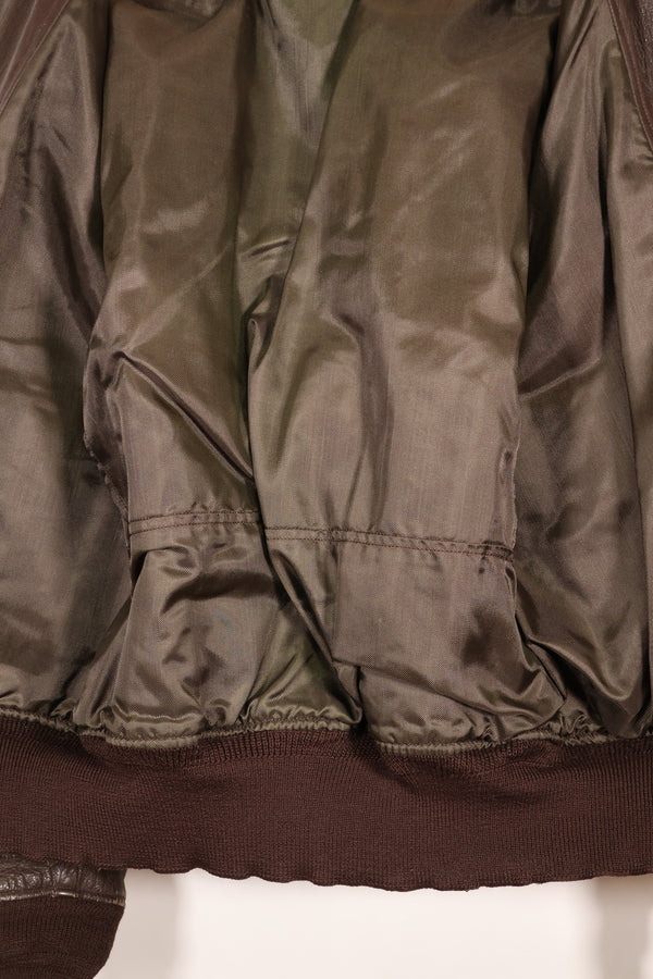 Early 1960s lot size 42 G-1 intermediates zone flight jacket, used.