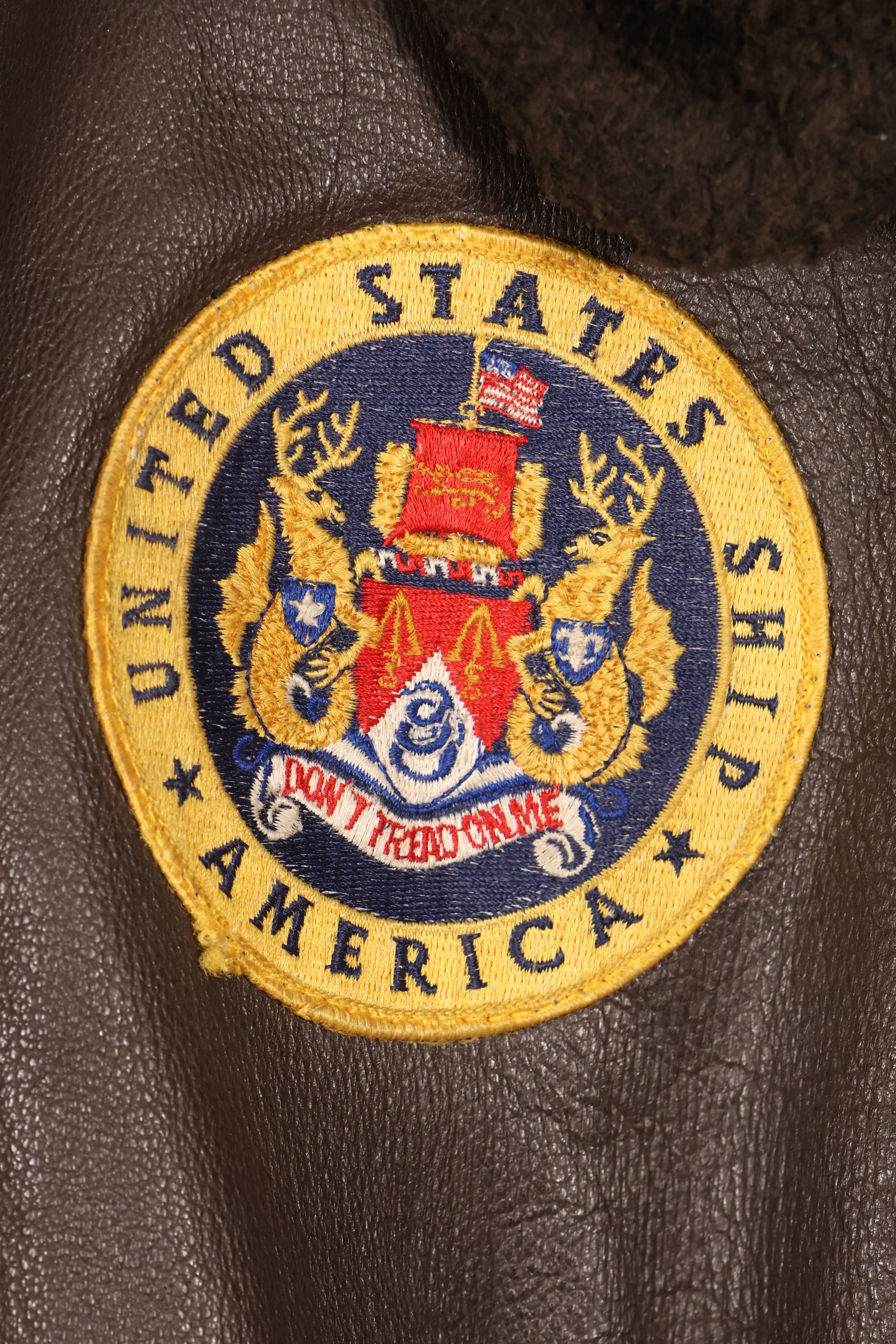 1970 contract size 42 G-1 flight jacket USS AMERICA with patch, used.