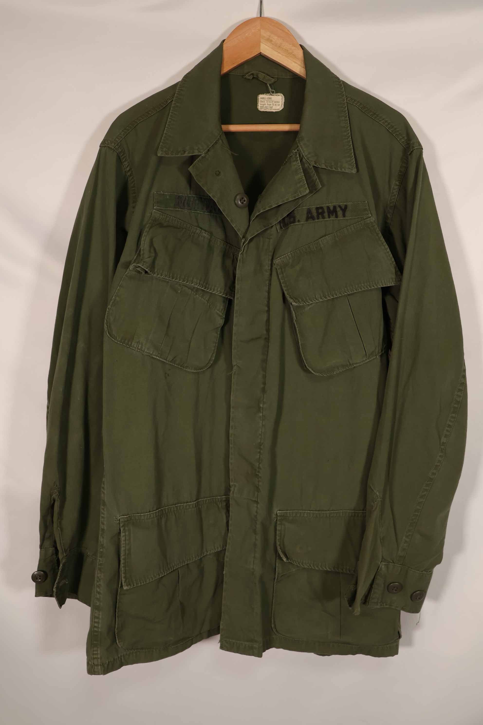 Real 3rd Model Jungle Fatigue Jacket manufactured circa 1966-67 2nd Model eclectic S-L used