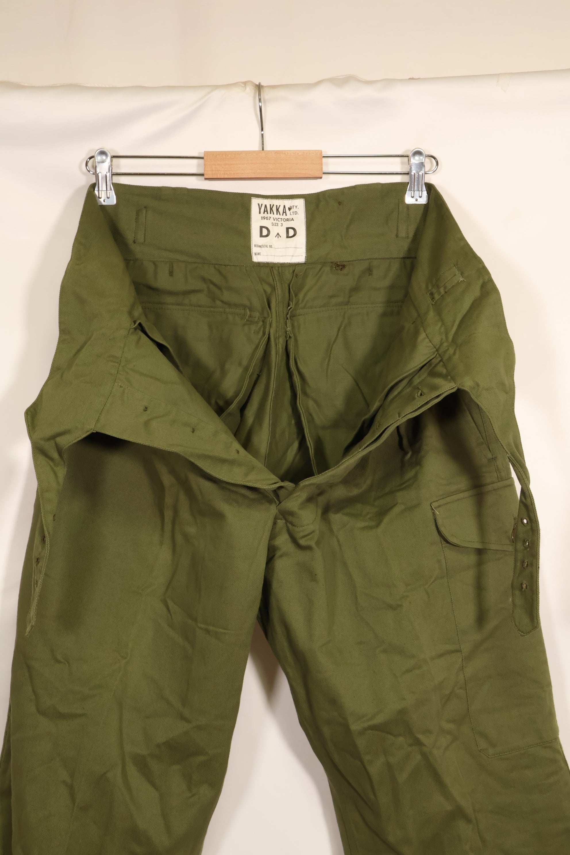 1967 contract almost dead stock Vietnam War Australian Army feel pants, almost unused.
