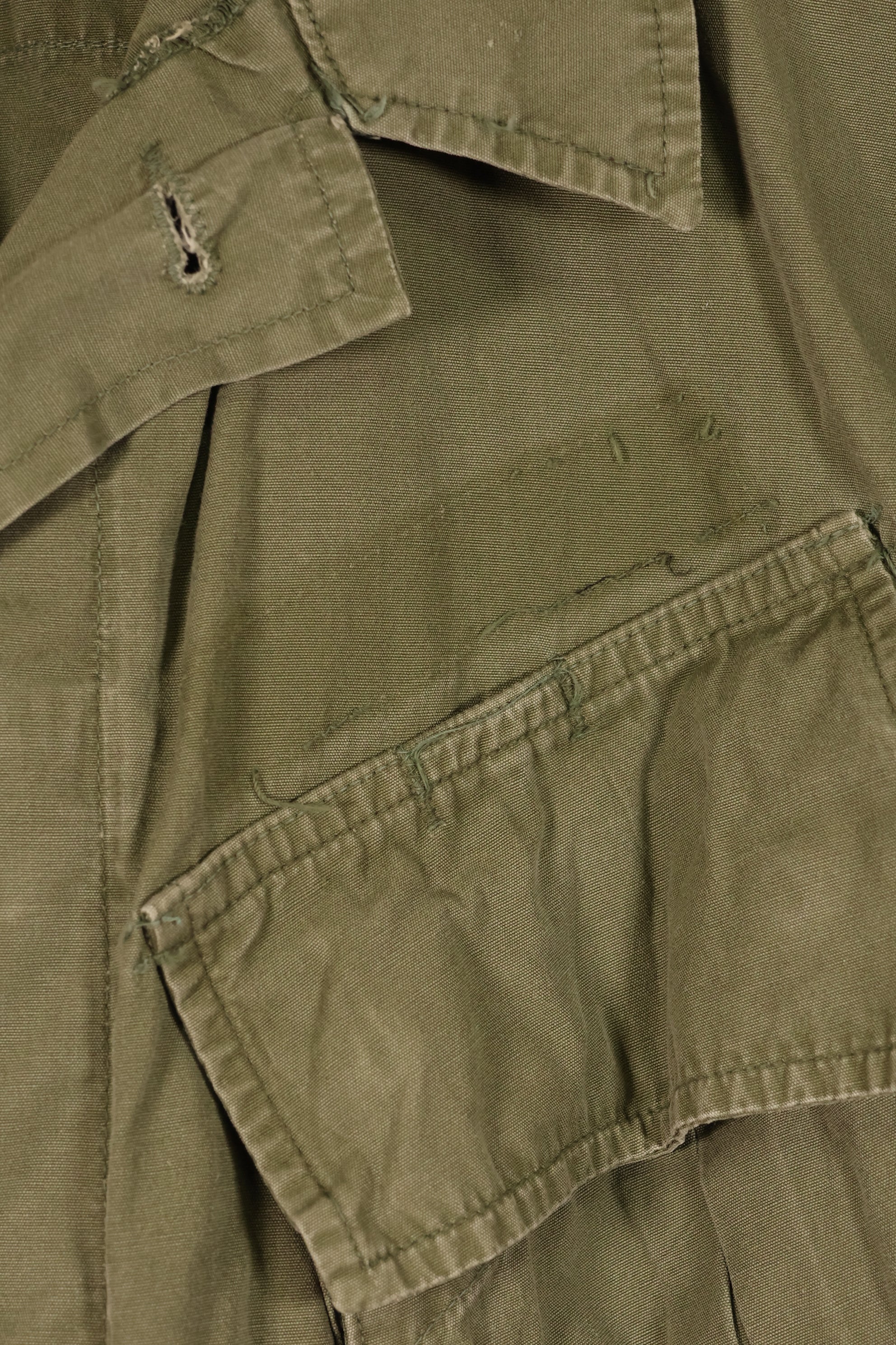 Around 1967; S-R 3rd Model Jungle Fatigue Jacket; Slightly Faded; Used