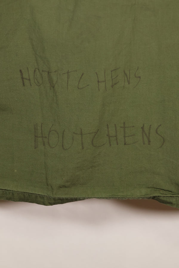 Circa 1966-67 L-R 2nd Model 3rd Model eclectic jungle fatigues jacket, used, good condition.