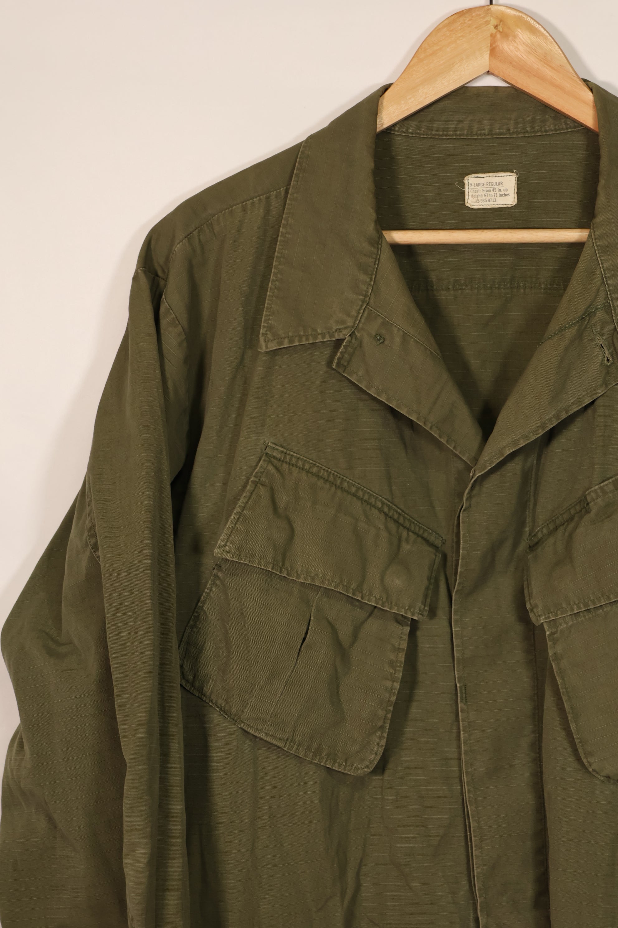 Real 1969 4th Model Jungle Fatigue Jacket X-L-R Large Size Used