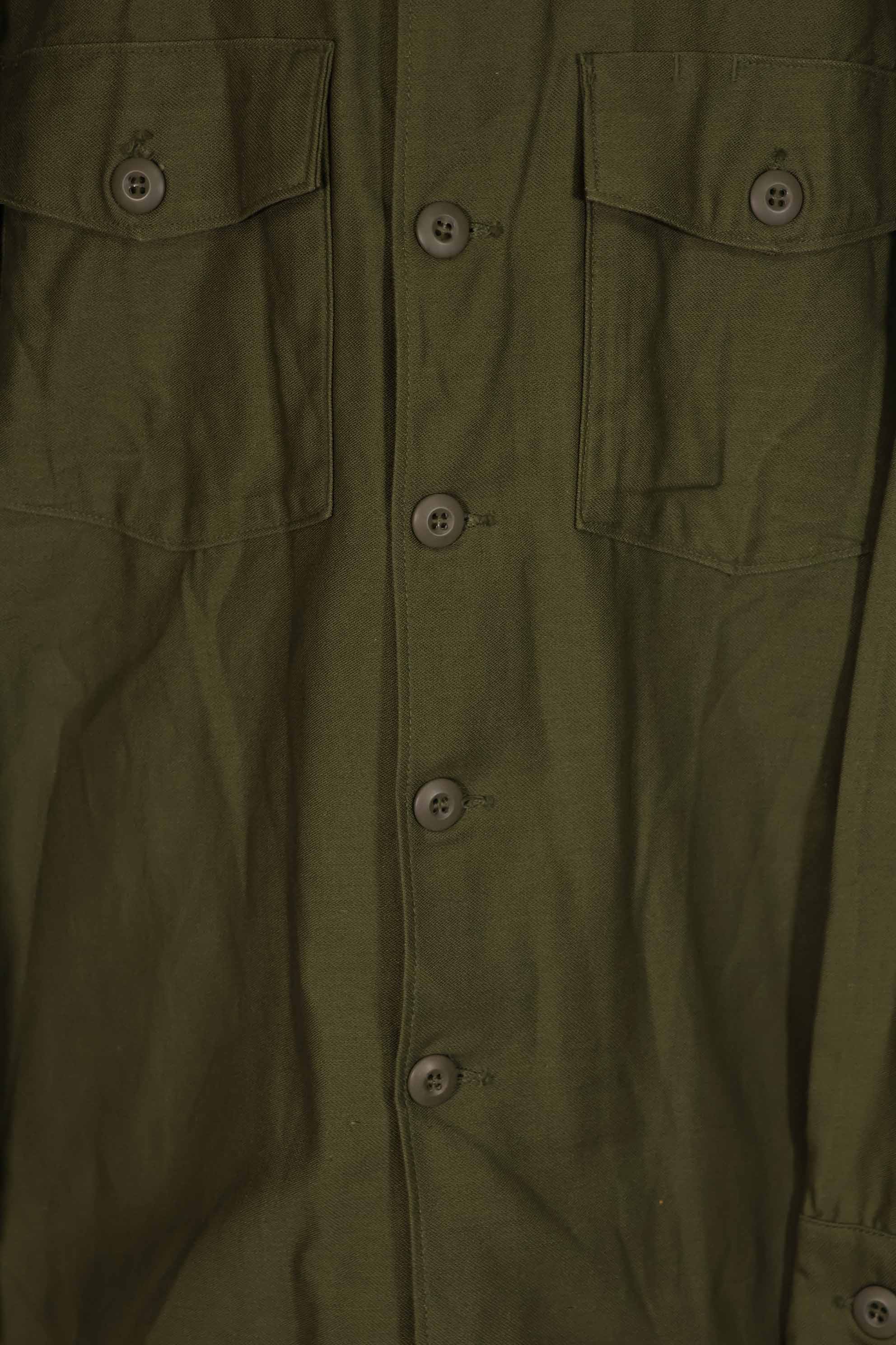 Real 1967 U.S. Army OG-107 utility shirt, almost unused D