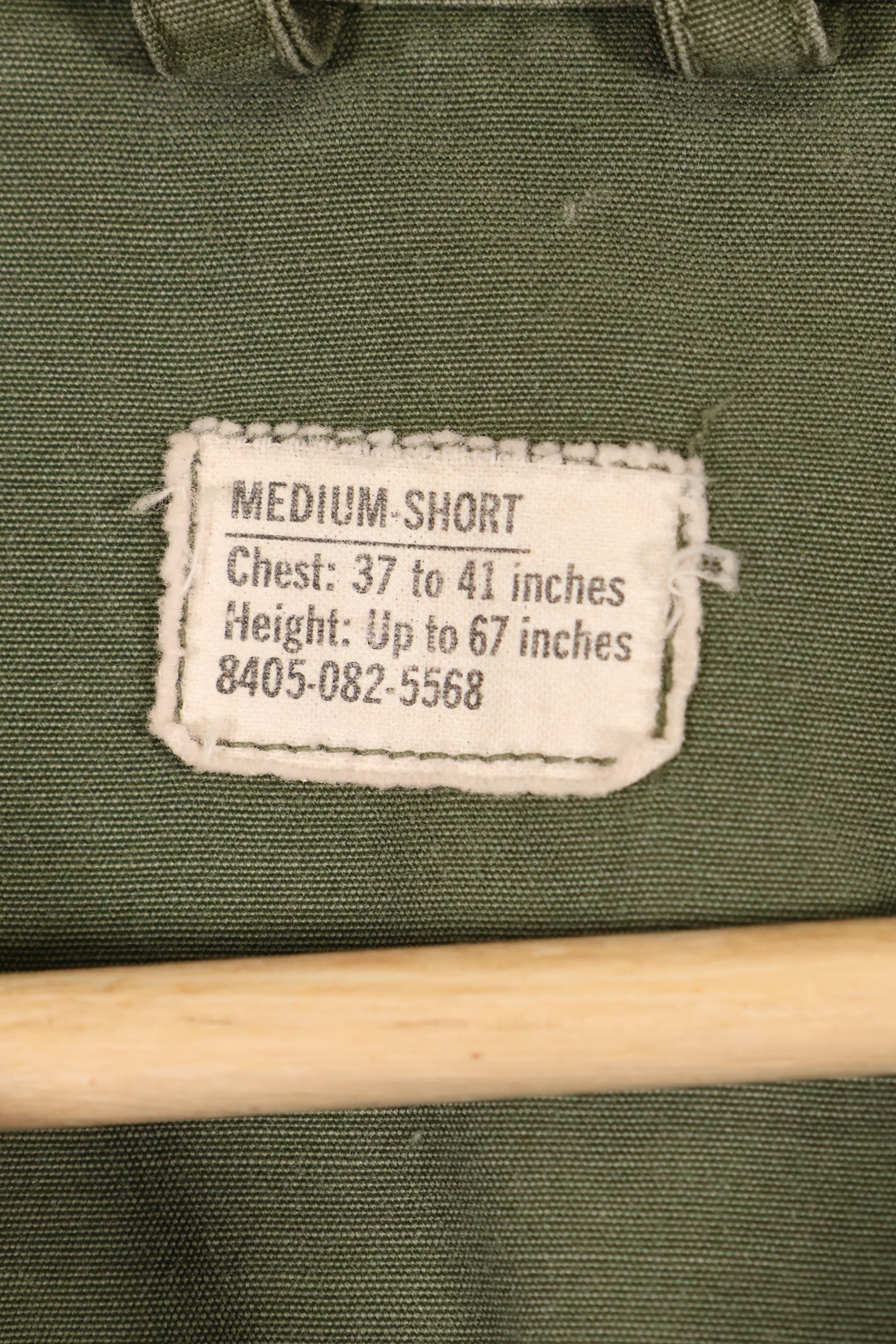 1967 Contract M-S Non Ripstop 3rd Model Jungle Fatigue Jacket with Tape Used