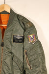 1960 Contract, MEDIUM, U.S. Air Force (USAF), L-2B Flight Jacket, Original Patches, Used