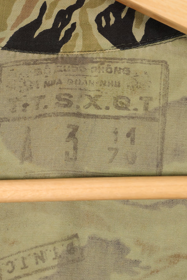 1970, Estimated Size S–M, U.S. Navy Military Advisory Group, Advisor, VNMC 4th Tiger Stripe Set, Used