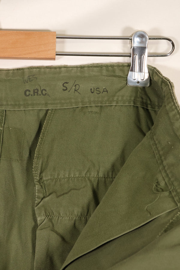 1963 contract, estimated XS 1st Model Jungle Fatigue pants, used with strong signs of use.