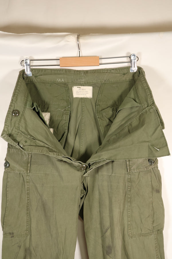 1964 Contract S-R 1st Model Jungle Fatigue Pants, CRC release, faded, used
