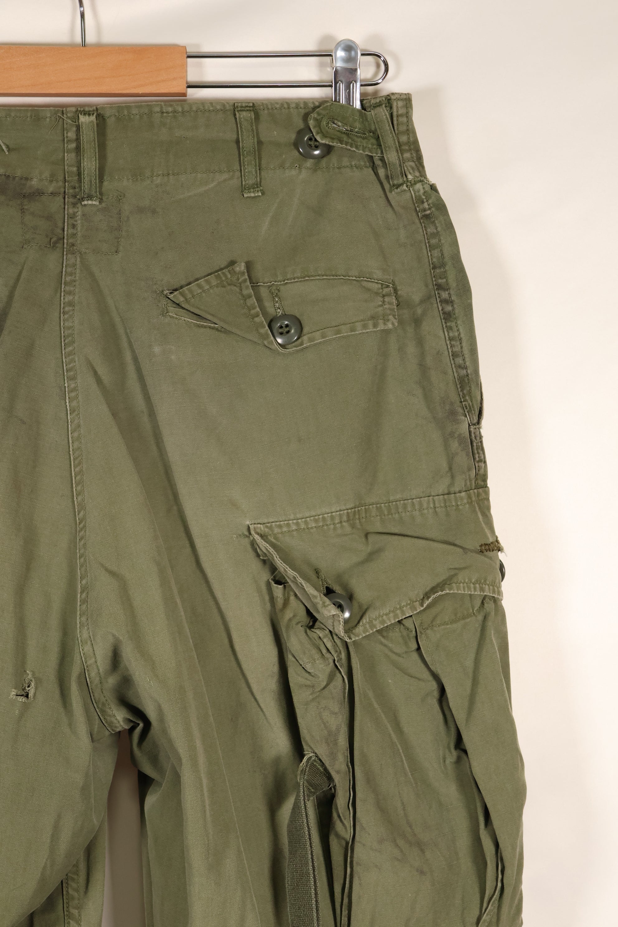 1964 Contract S-R 1st Model Jungle Fatigue Pants, CRC release, faded, used