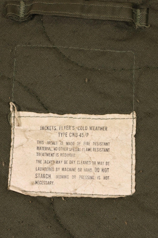 Estimated late 1980s; S–M; U.S. Navy; CWU-45P; Intermediate Flight Jacket; Used