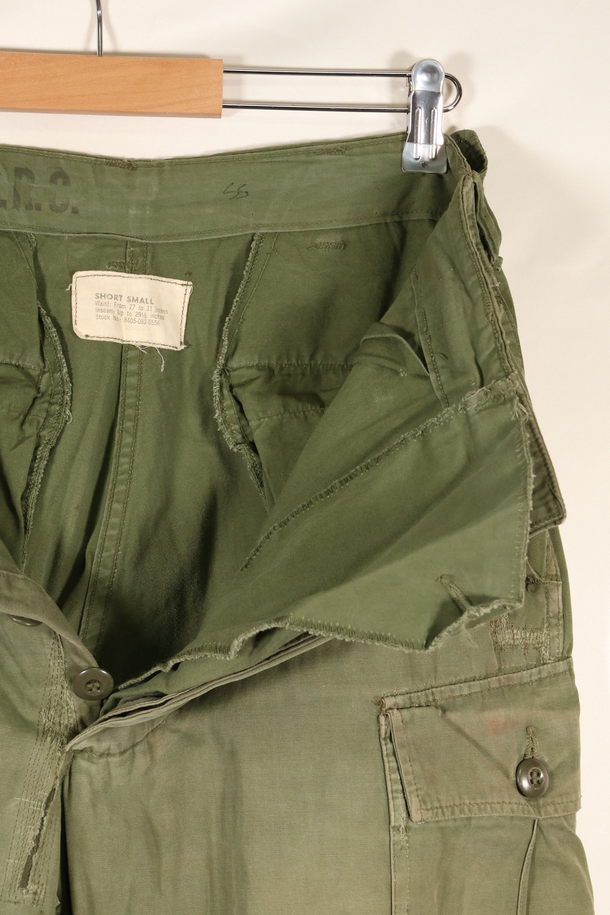 1964 Contract S-S 1st Model Jungle Fatigue Pants, Film Company Release, Faded, Used