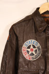 Early 1940s, U.S. Army Air Forces (USAAF), A-2 Summer Flight Jacket, Used, Postwar Paint