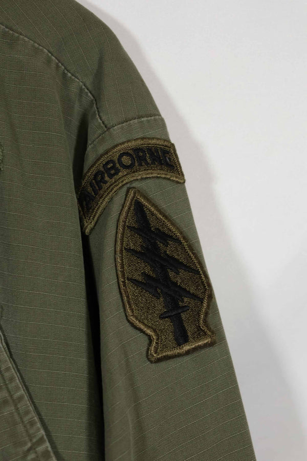 1969 4th Model Jungle Fatigue Jacket, Ex-SF Troopers, M-R, Used.