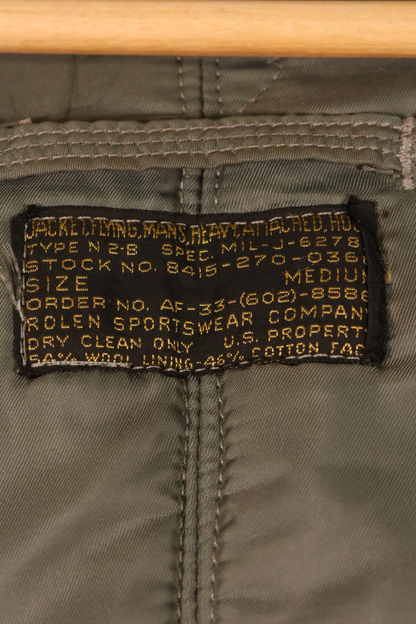 Mid-1950s, MEDIUM, U.S. Air Force (USAF), N2-B Flight Jacket, Used