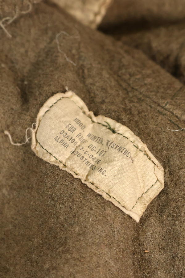 Year Mix 1972 Contract Shell S-R M65 Field Parka Set M51 with Liner Used E