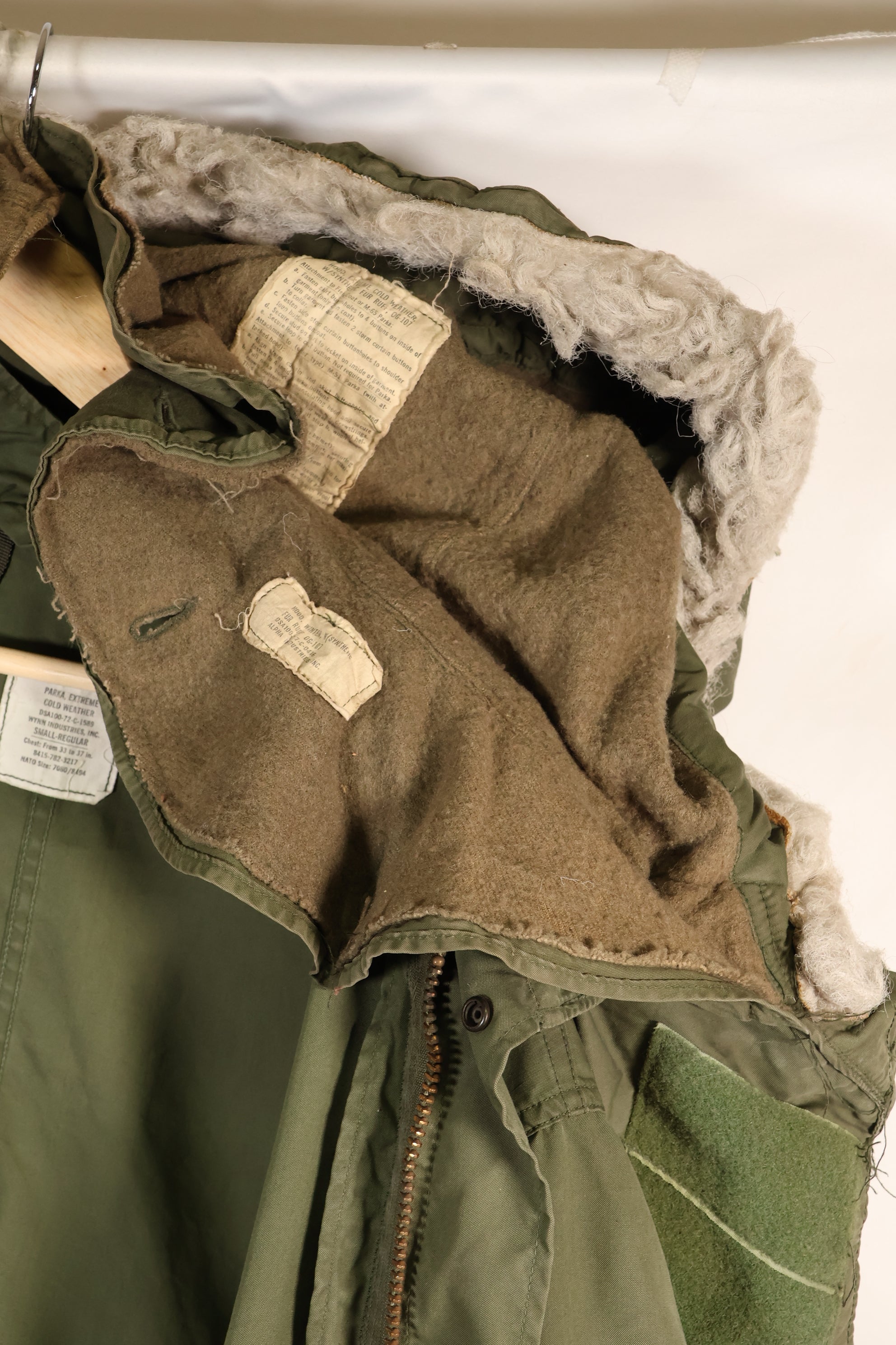 Year Mix 1972 Contract Shell S-R M65 Field Parka Set M51 with Liner Used E