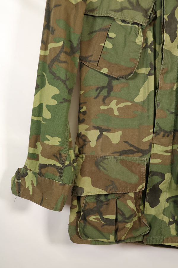 Circa 1966-67 US Army ERDL Camouflage Leaf Camouflage Jungle Fatigue Jacket, used.