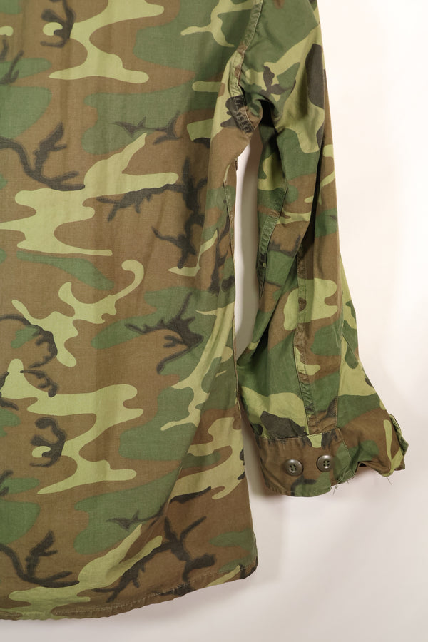 Circa 1966-67 US Army ERDL Camouflage Leaf Camouflage Jungle Fatigue Jacket, used.