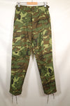 Circa 1966-67 S-R US Army ERDL Camouflage Leaf Camouflage Jungle Fatigue Pants Used 