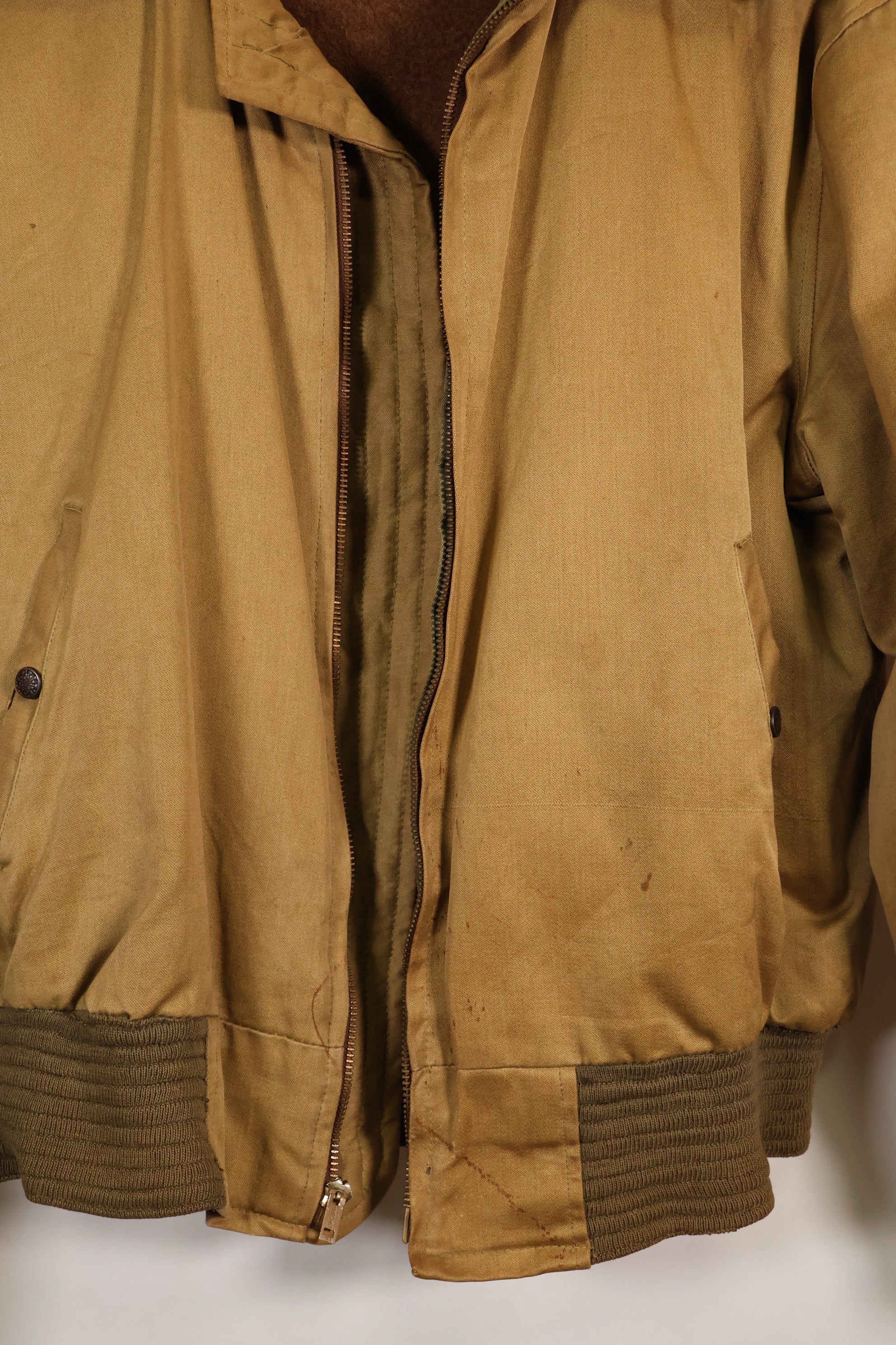 1950's USAF B-15 cotton flight jacket, commercial model, used.