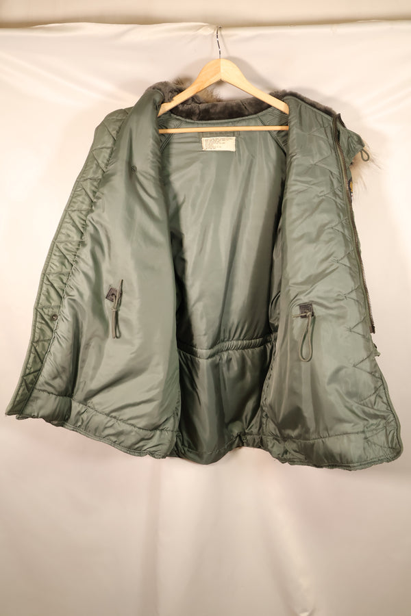 1963年契約　LARGE　アメリカ空軍　USAF　N3-B　寒冷地用エアクルージャケット　状態良い　中古品