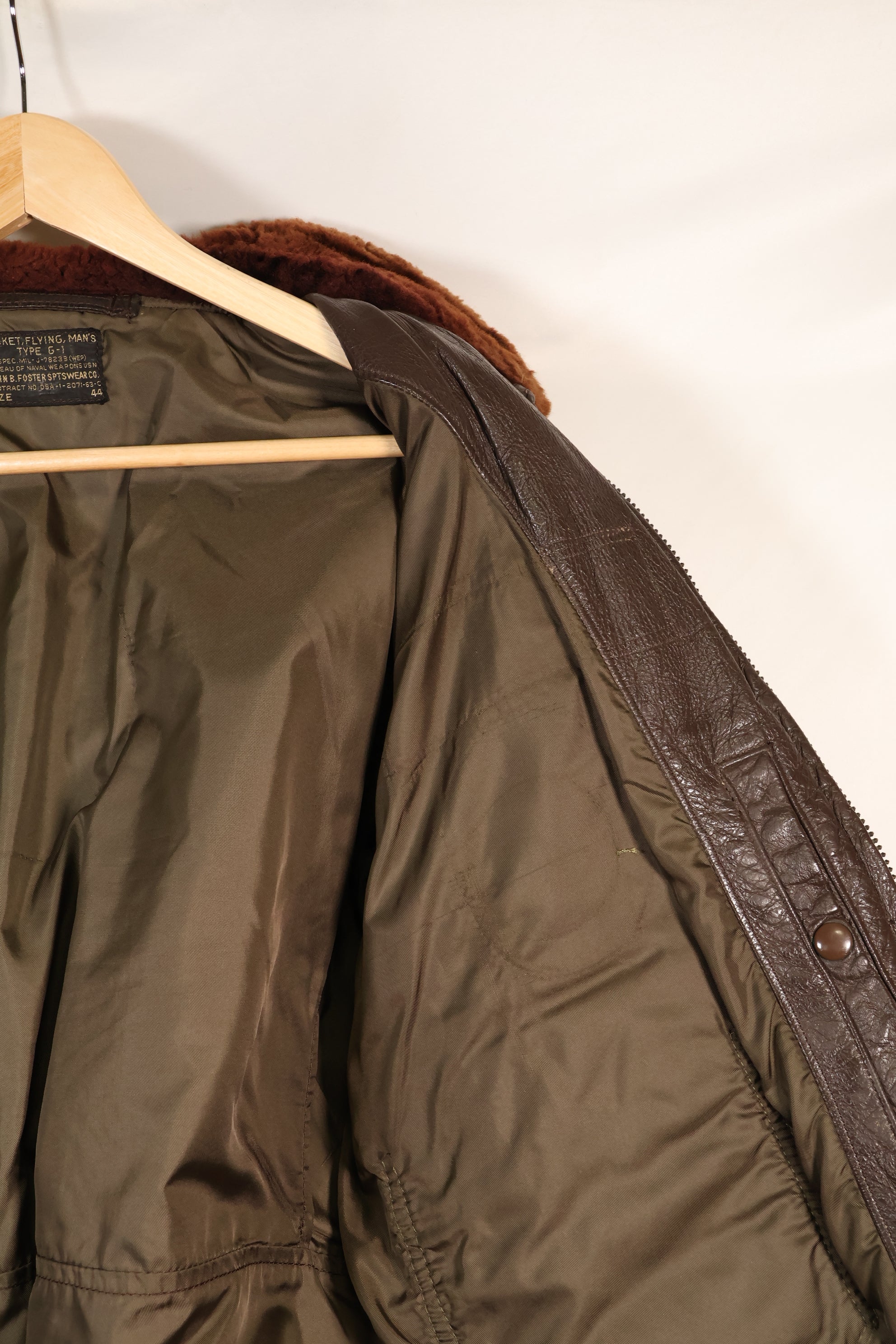 1963 Contract Size 44 US Navy G-1 Flight Jacket Intermediates Used