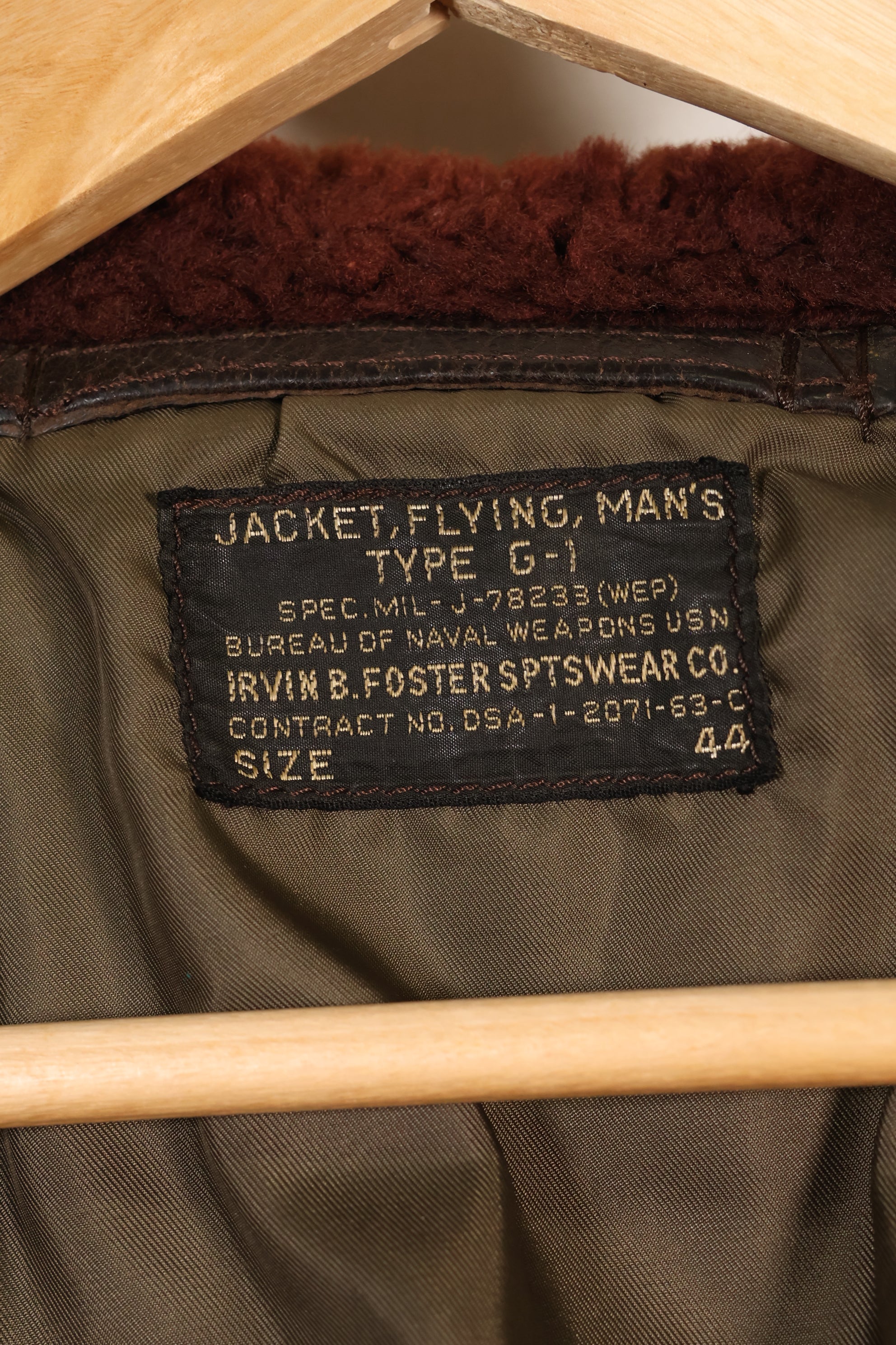 1963 Contract Size 44 US Navy G-1 Flight Jacket Intermediates Used