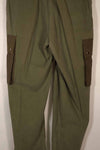 Real 1940s-50s US Army HBT pants, modified pockets, used.