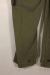 Real 1940s-50s US Army HBT pants, modified pockets, used.