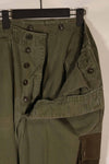 Real 1940s-50s US Army HBT pants, modified pockets, used.