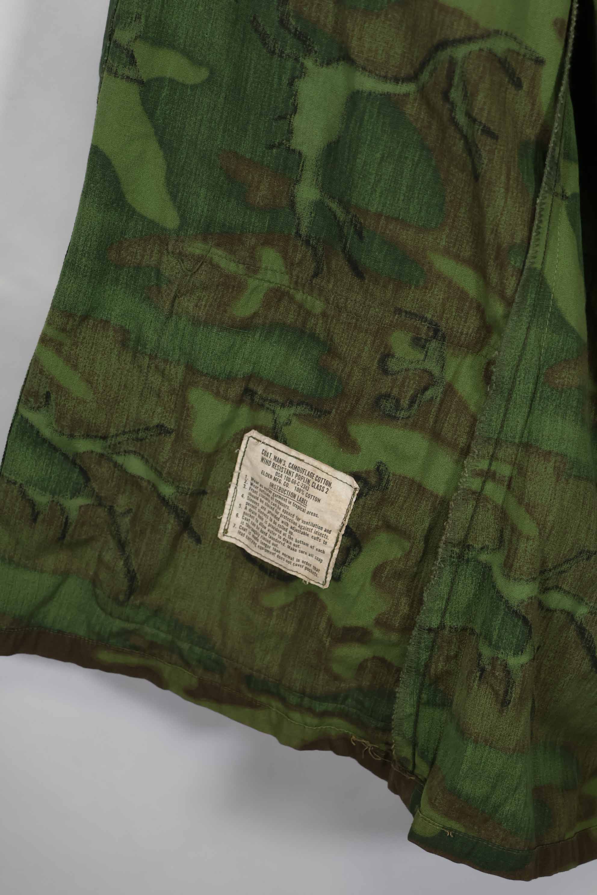 1968 Poplin made non-rip ERDL jungle fatigue jacket M-R in good condition