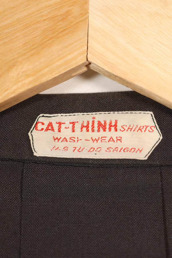 1960s Saigon Taylor Made Black Safari Jacket Pants Set