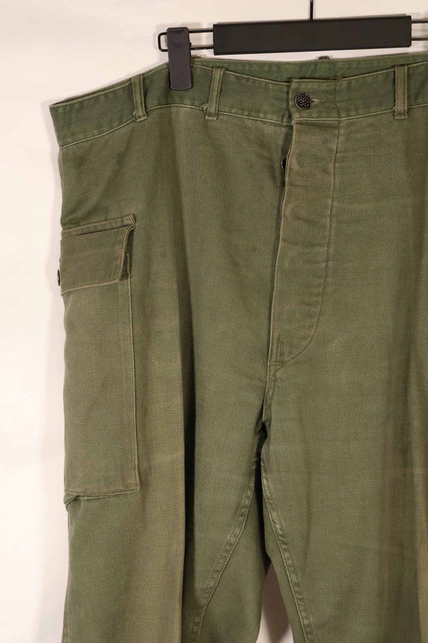 Real 1940s-50s US Army M43 Pants Cut Cotton Pants Used