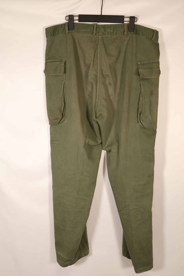 Real 1940s-50s US Army M43 Pants Cut Cotton Pants Used