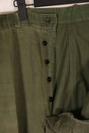 Real 1940s-50s US Army M43 Pants Cut Cotton Pants Used